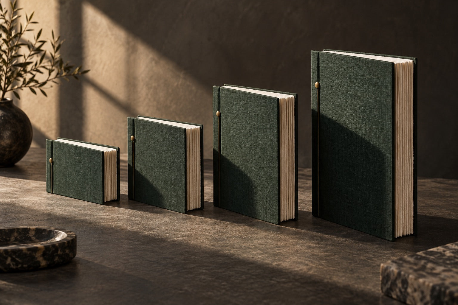 Four tactile folios illustrating different amounts of weekly creative support