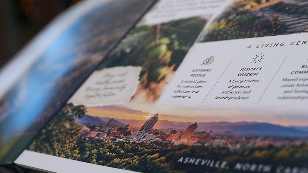 The client’s vision book on the night, one of the stills chosen by measured focus