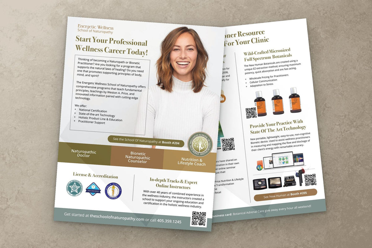 Energetic Wellness Recruitment: Energetic Wellness recruitment flyer, front and back