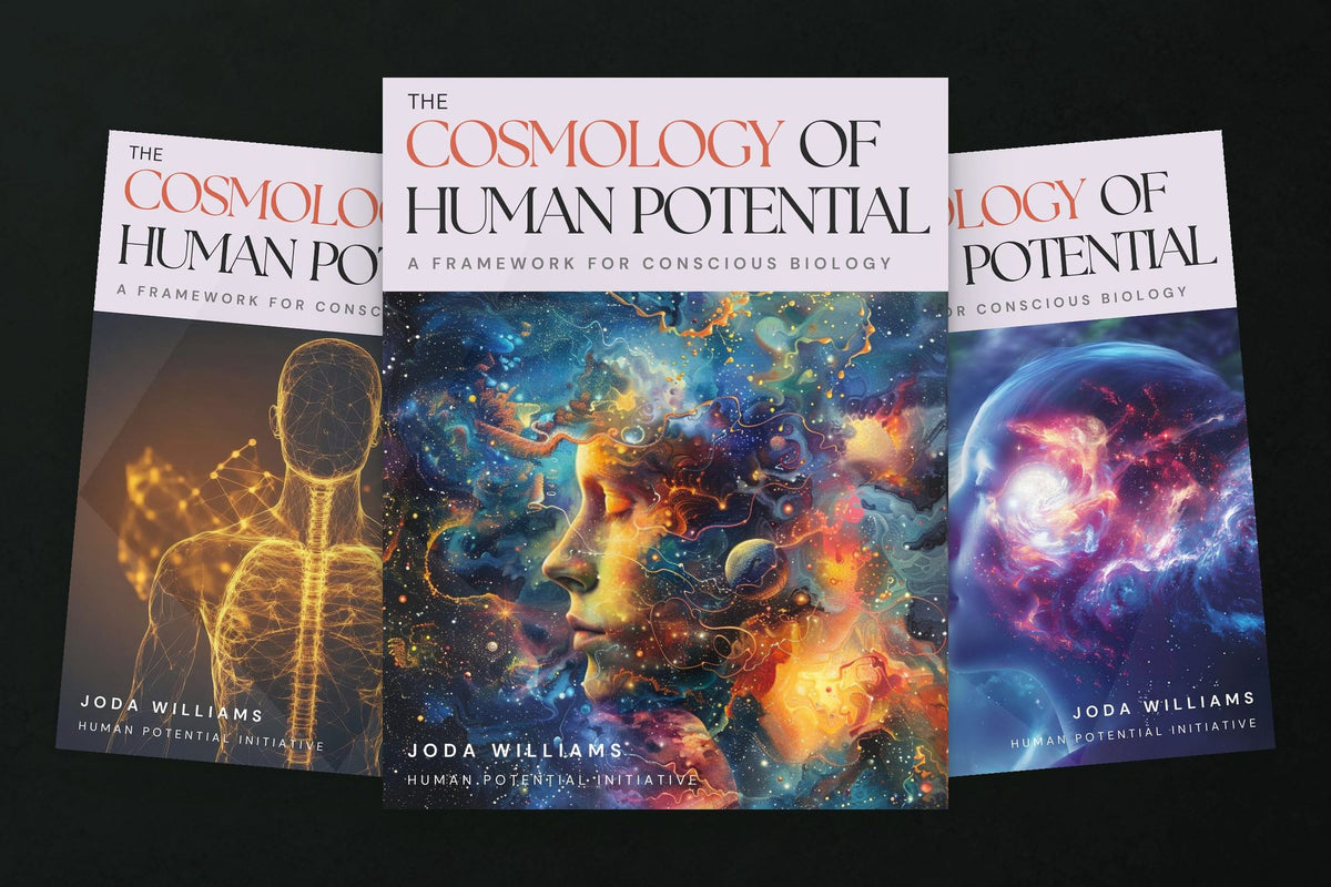 Human Potential Book: Three cover studies for The Cosmology of Human Potential
