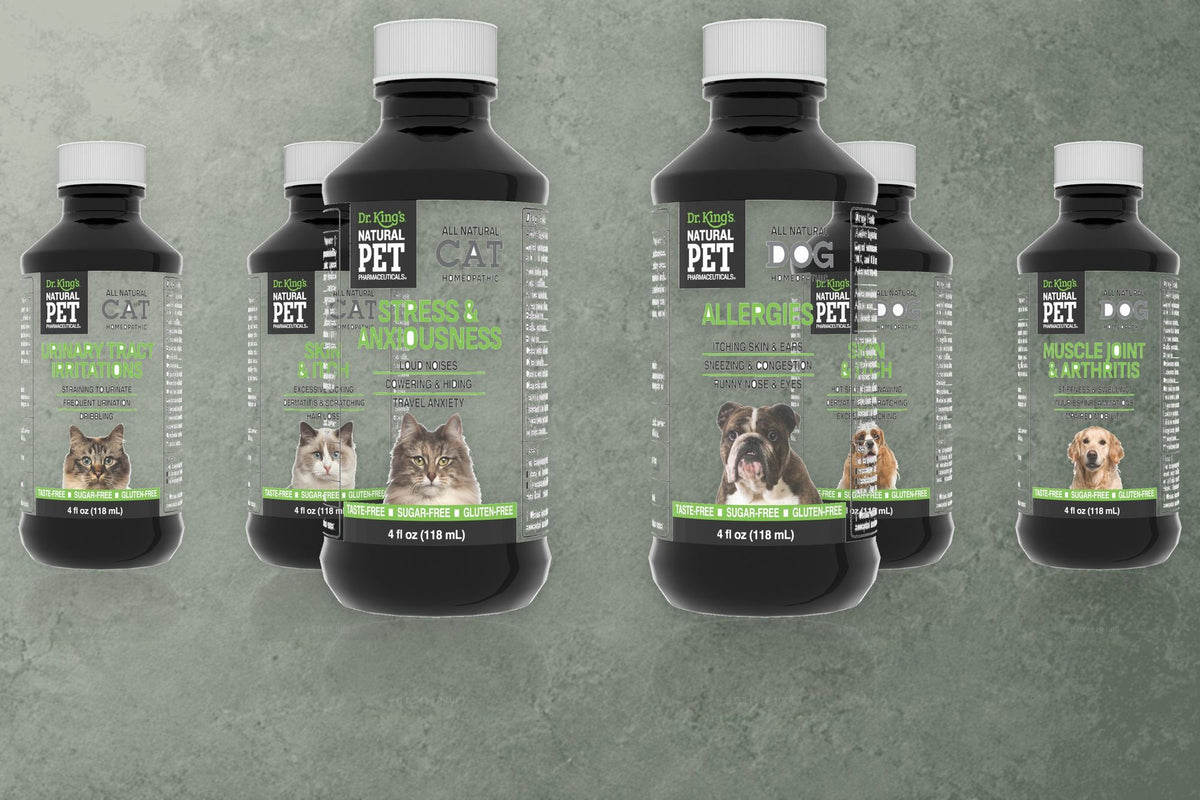 Dr. King’s Natural Pet: Dr. King’s Natural Pet bottles for cats and dogs