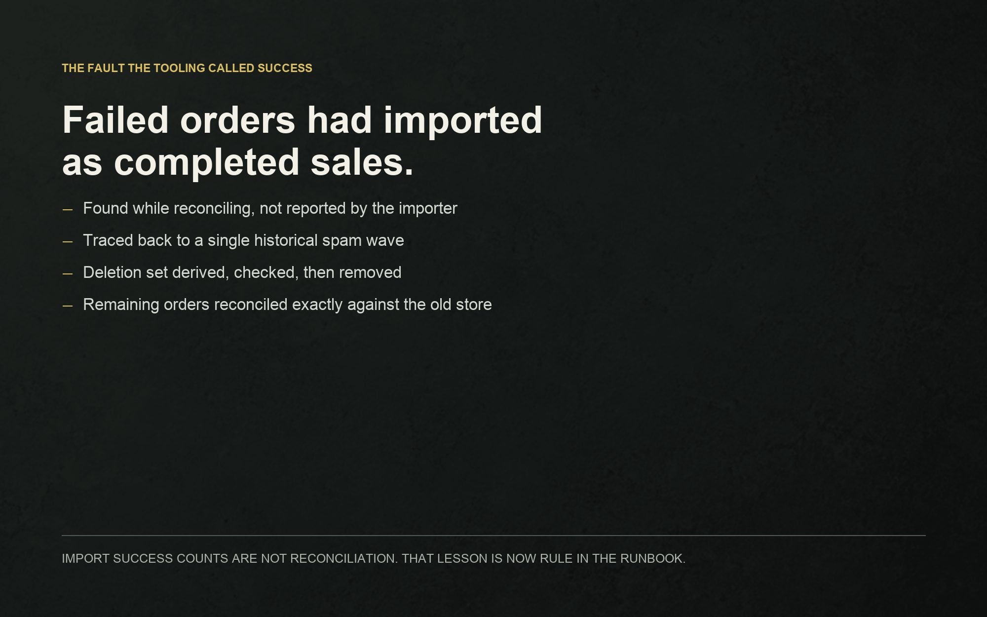The inherited data fault, found and corrected