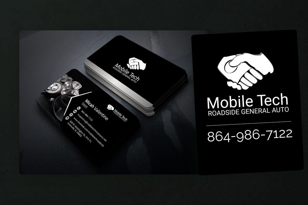 Mobile Tech: Mobile Tech business cards and vehicle magnet
