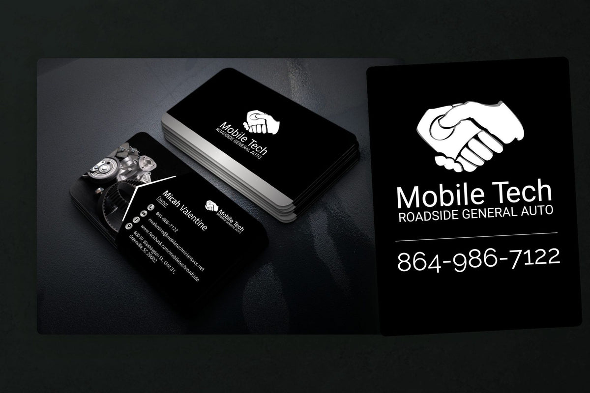 Mobile Tech: Mobile Tech business cards and vehicle magnet