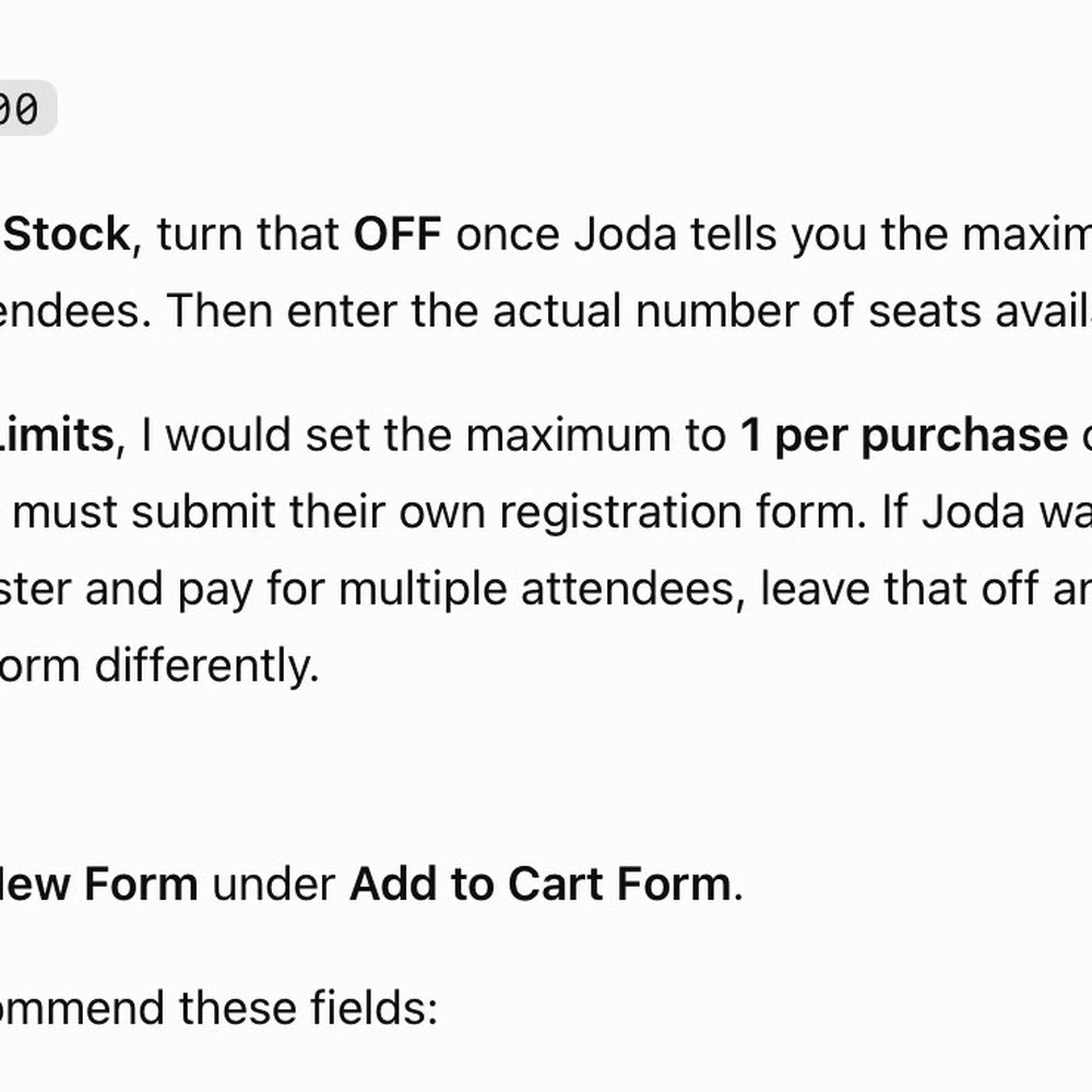 One registration per purchase, so each attendee answers for themselves