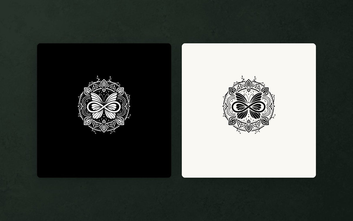 White on black and single-ink symbols