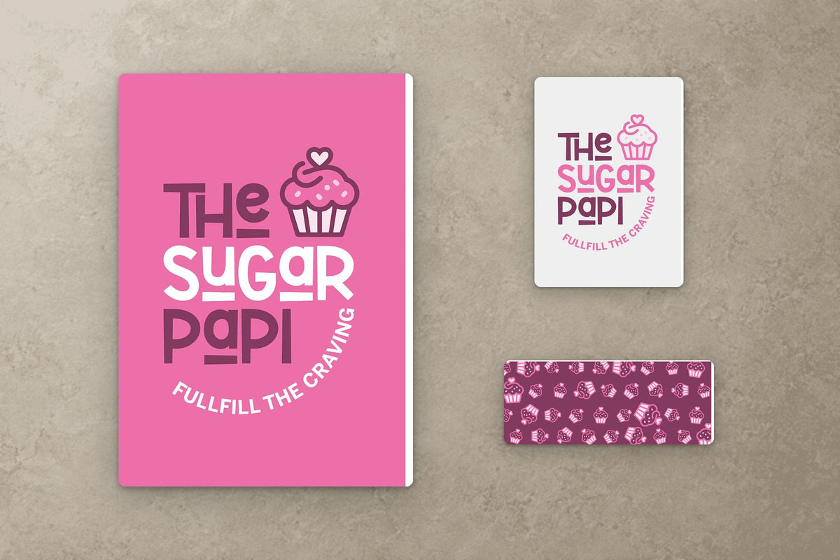 The Sugar Papi: The Sugar Papi wordmark, character and pattern