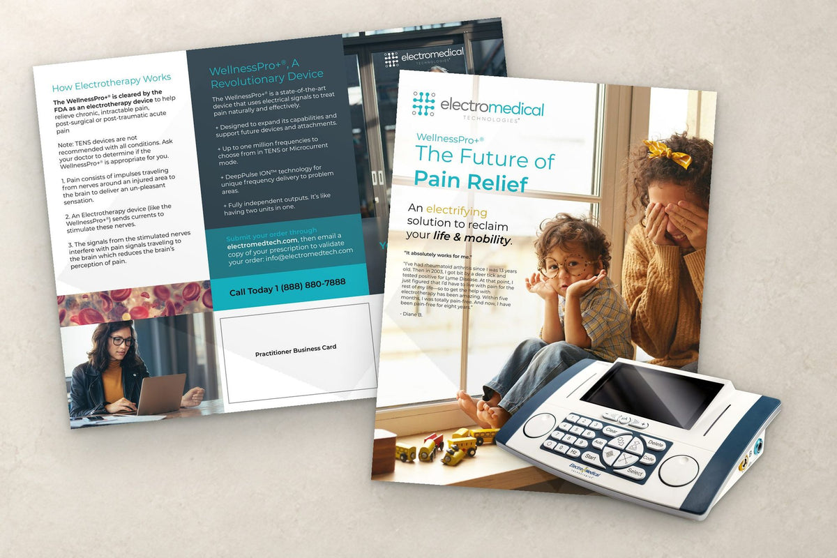 WellnessPro: WellnessPro distributor brochure and patient booklet with the WellnessPro+ device