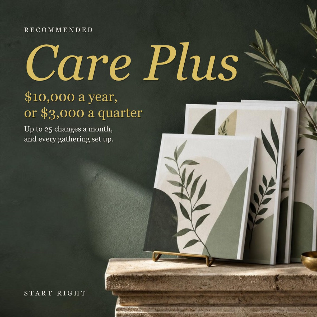 Care Plus, recommended, $10,000 a year or $3,000 a quarter