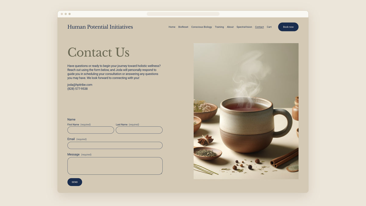 Contact page: October 25, 2026 website capture
