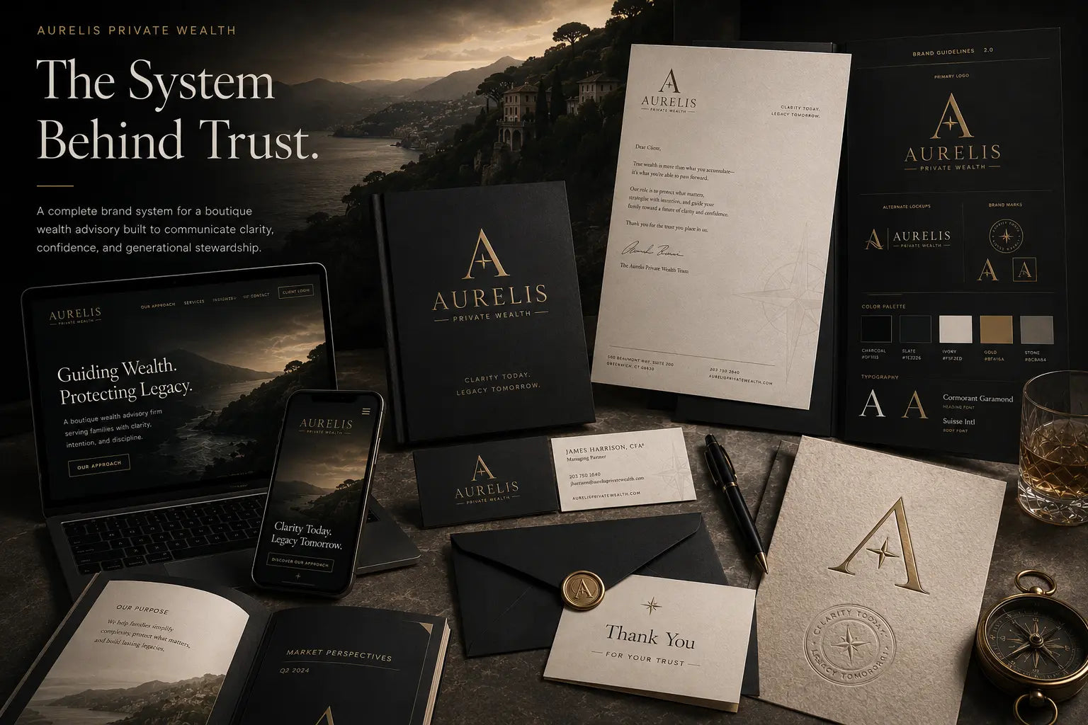 Aurelis Private Wealth brand system